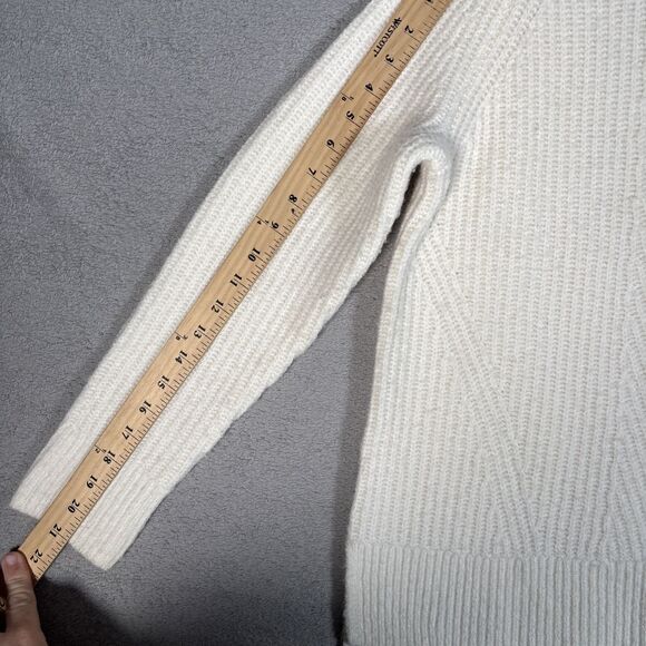 Madewell‎ Mercer Turtleneck Sweater In Coziest Yarn Ivory Oversized Boxy Size S - Picture 8 of 13